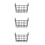 3Pcs Dormitory Bedside Hanging Basket Metal Storage Organizer Black 8