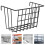 3Pcs Dormitory Bedside Hanging Basket Metal Storage Organizer Black 11