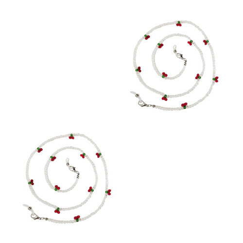2Pcs Multi Color Anti Lost Eyeglass Straps Lightweight Plastic Design 2