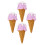 16St Nep Ijs Cone Speelgoed Realistisch Resin Multi Kleur Versiering 2