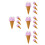 16St Nep Ijs Cone Speelgoed Realistisch Resin Multi Kleur Versiering 3