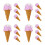 16St Nep Ijs Cone Speelgoed Realistisch Resin Multi Kleur Versiering 8