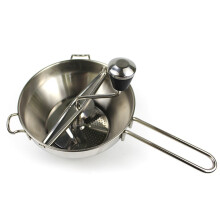 3Pcs Silver Stainless Steel Food Mill with Comfortable Grip for Jam