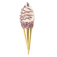 5St Gouden Nep Ijshoorn Model PVC Materiaal Speelgoed Decor