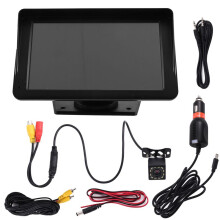 7-Zoll-Dashcam, 4K, Auto-DVR, Kabellos, Carplay, Android Auto, Videorecorder, Armaturenbrett, Rückfahrkamera, Mittelkonsole, Dashcam, Schwarz