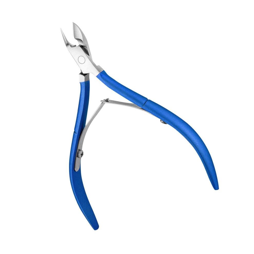 Stainless Steel Nail Nipper with Curved Blade, Ergonomic Manicure Plier for Thick Nails