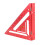Regla-escuadra triangular de aluminio roja para cerchas 4