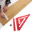 Regla-escuadra triangular de aluminio roja para cerchas 6