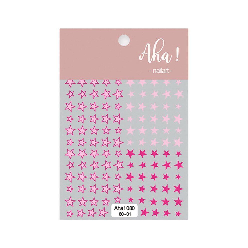 Holographic Star Nail Art Stickers Self Adhesive 3D Ultra Thin Irregular Decals for DIY Manicure