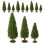24Pcs Green Plastic Model Trees for DIY Crafts Miniature Train Scenery 1