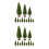 24Pcs Green Plastic Model Trees for DIY Crafts Miniature Train Scenery 5