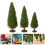 24Pcs Green Plastic Model Trees for DIY Crafts Miniature Train Scenery 11
