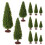 24Pcs Green Plastic Model Trees for DIY Crafts Miniature Train Scenery 2