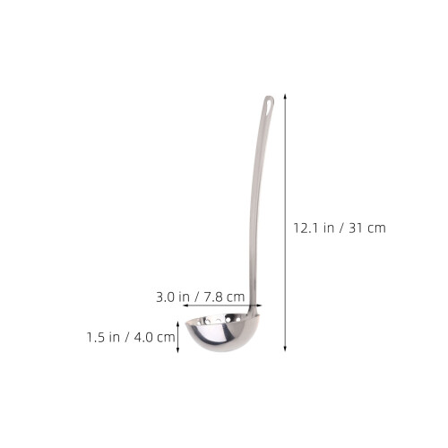 6Pcs Rustproof Stainless Steel Serving Spoons with Hooks for Kitchen 2