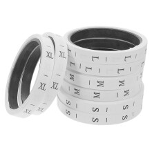 32Pcs White Fabric Labels Clothing Size Tags for