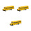 3Pcs Multi- School Bus Toy Pull Back Metal Vehicle Model 9
