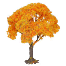 Orange Mini Plastic Trees for Train Scenery and Diorama Crafting