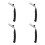 4Pcs Black Replacement Handle Lever for Ice Cream Machine Home Use 7