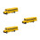 3Pcs Multi- School Bus Toy Pull Back Metal Vehicle Model 4