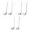 6Pcs Rustproof Stainless Steel Serving Spoons with Hooks for Kitchen 8