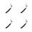 4Pcs Black Replacement Handle Lever for Ice Cream Machine Home Use 4