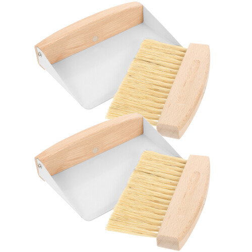 4Sets Multi-Purpose Small Brush and Dustpan Khaki for Car and Keyboard 1