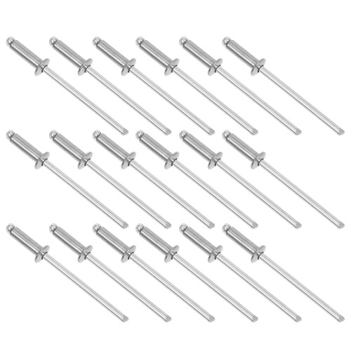 100Pcs Stainless Steel Open End Blind Rivets Silver for Metal Projects 1