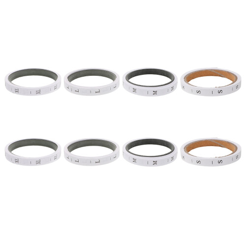 32Pcs White Fabric Labels Clothing Size Tags for 1