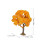 Orange Mini Plastic Trees for Train Scenery and Diorama Crafting 3