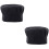 2Pcs Soft Black Adjustable Chef Cap Durable Comfortable 6