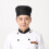 2Pcs Soft Black Adjustable Chef Cap Durable Comfortable 8
