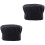 2Pcs Soft Black Adjustable Chef Cap Durable Comfortable 3