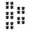 20Sets Black Nonslip Pot Lid Knobs Replacement for Pan and Pot Covers 8