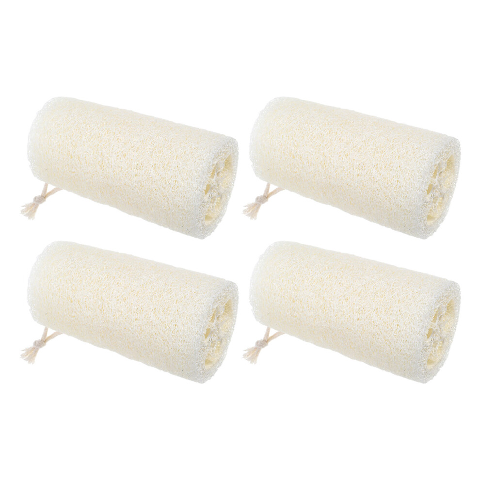 Aboofan Beige 12Pcs Natural Loofah Bath Sponges Soft Exfoliating Shower Cloths