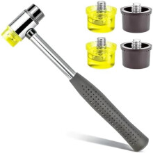 Dobbelthovedet gummi- og plastikhammer 25 mm/35 mm 2-pak