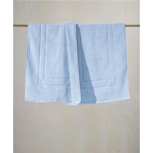 Tapetes de banho Feather & Stitch em algodão felpudo, conjunto de 2 peças, 76 x 53 cm (30 x 21 polegadas). 1