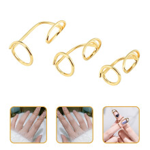 Set van 3 verstelbare gouden koperen nagels voor vrouwen, en stijlvolle accessoires