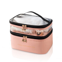 Make-uptas, toilettas, cosmetica-etui, grote organizer, reistas voor dames, leer
