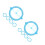 10Pcs Blue Swing Arm Protractor Plastic 360 Degree Math Teaching Tool 9
