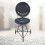 Petit barbecue portable circulaire en fer noir (1 pièce) 1