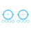 10Pcs Blue Swing Arm Protractor Plastic 360 Degree Math Teaching Tool 3