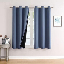 Blackout Curtains for Bedroom, Polyester, 2 Panels, 42x63 in
