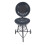 Petit barbecue portable circulaire en fer noir (1 pièce) 3