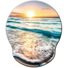 (O-beach) Human Skeleton Ergonomic Mouse Pad with Memory Foam Wrist Rest, Non-Slip Rubber Base, for Gaming & Office Laptop/Computer.