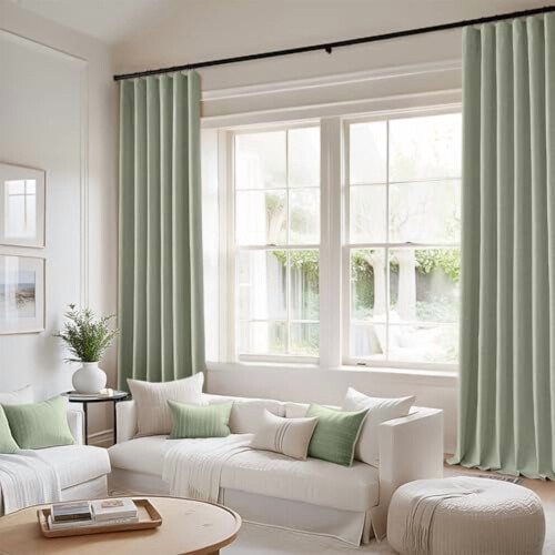 Blackout Curtains Sage Green 50x96 in 2-Pack 1