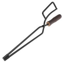 Kaminzange aus Kohlenstoffstahl mit Holzgriffen