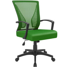 Kancelárske kreslo pre počítače s ergonomickou sieťovanou stoličkou, nastaviteľná sieťovaná stolička s lakťovou opierkou, zelená