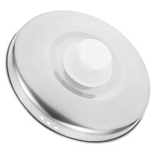 OUNONA Stainless Steel Rice Cooker Pot Lid Spill Proof Metal Cover for Home Kitchen Use