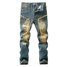 Girls Boys Ripped Jeans Pants Button Down Zip Up Baggy Denim Trousers Pants With Pockets Girl Leisure Vacation Pants,Sky Blue,10-14 Years