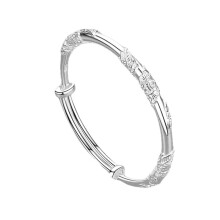 Pure Sterling Silver Bangle Cuff Bracelets, Adjustable N3X6 Bracelets,